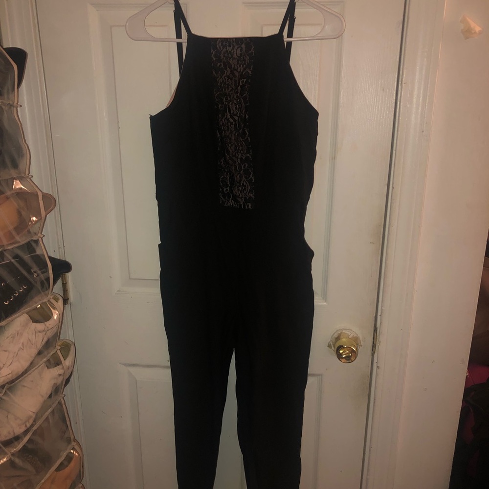 Material girl - Med -black with lace & pink lining